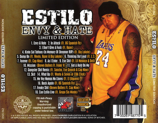 Estilo - Envy & Hate [LIMITED EDITION] Chicano Rap